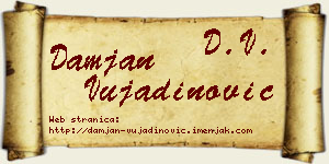Damjan Vujadinović vizit kartica